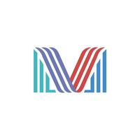 Initial letter m logo design template vector