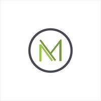 Initial letter m logo design template vector