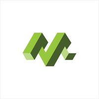 Initial letter m logo design template vector