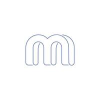 Initial letter m logo design template vector