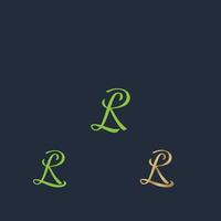 Alphabet Initials logo LR, RL, L and R vector