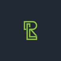 Alphabet Initials logo LR, RL, L and R vector