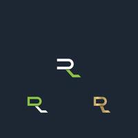 Alphabet Initials logo LR, RL, L and R vector