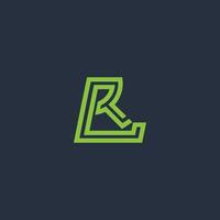 Alphabet Initials logo LR, RL, L and R vector