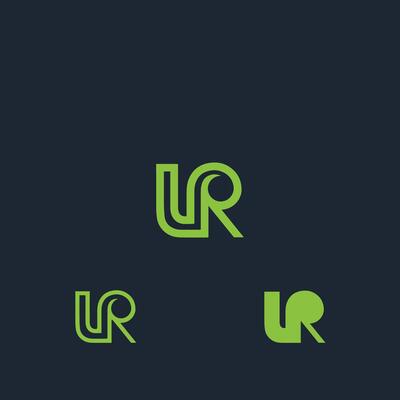 Alphabet Initials logo LR, RL, L and R