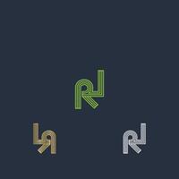 Alphabet Initials logo LR, RL, L and R vector