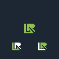 Alphabet Initials logo LR, RL, L and R vector