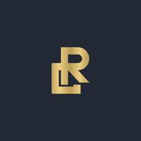 Alphabet Initials logo LR, RL, L and R vector