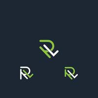 Alphabet Initials logo LR, RL, L and R vector