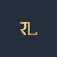 Alphabet Initials logo LR, RL, L and R vector