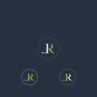 Alphabet Initials logo LR, RL, L and R vector