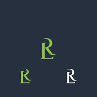 Alphabet Initials logo LR, RL, L and R vector