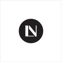 Initial letter ln logo or nl logo vector design template