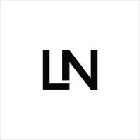 Initial letter ln logo or nl logo vector design template