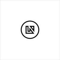 Initial letter ln logo or nl logo vector design template