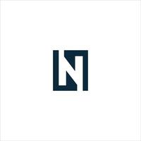 Initial letter ln logo or nl logo vector design template