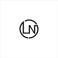 Initial letter ln logo or nl logo vector design template