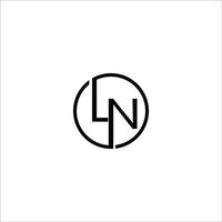 Initial letter ln logo or nl logo vector design template