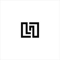 Initial letter ln logo or nl logo vector design template