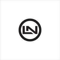 Initial letter ln logo or nl logo vector design template