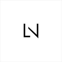 Initial letter ln logo or nl logo vector design template