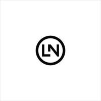 Initial letter ln logo or nl logo vector design template