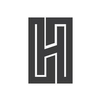 Initial letter LH logo or HL logo vector design template