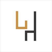 Initial letter LH logo or HL logo vector design template