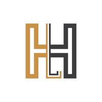 Initial letter LH logo or HL logo vector design template