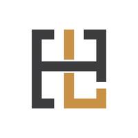 Initial letter LH logo or HL logo vector design template