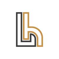 Initial letter LH logo or HL logo vector design template