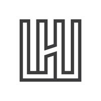 Initial letter LH logo or HL logo vector design template