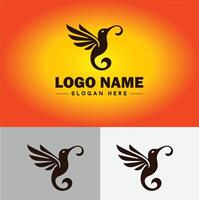 hummingbird logo vector art icon graphics for company brand business icon hummingbird logo template