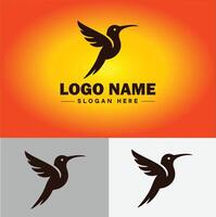 hummingbird logo vector art icon graphics for company brand business icon hummingbird logo template