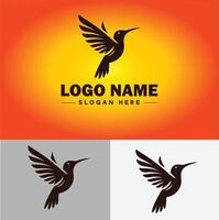 hummingbird logo vector art icon graphics for company brand business icon hummingbird logo template