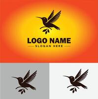 hummingbird logo vector art icon graphics for company brand business icon hummingbird logo template