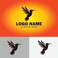 hummingbird logo vector art icon graphics for company brand business icon hummingbird logo template