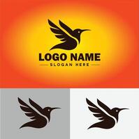 hummingbird logo vector art icon graphics for company brand business icon hummingbird logo template