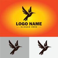 hummingbird logo vector art icon graphics for company brand business icon hummingbird logo template