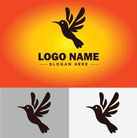 hummingbird logo vector art icon graphics for company brand business icon hummingbird logo template