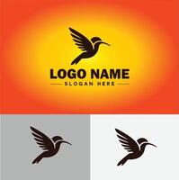 hummingbird logo vector art icon graphics for company brand business icon hummingbird logo template