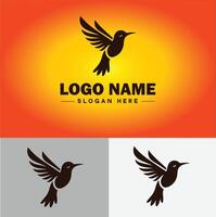 hummingbird logo vector art icon graphics for company brand business icon hummingbird logo template