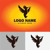 hummingbird logo vector art icon graphics for company brand business icon hummingbird logo template