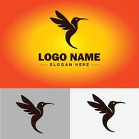 hummingbird logo vector art icon graphics for company brand business icon hummingbird logo template