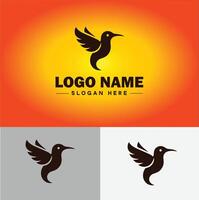 hummingbird logo vector art icon graphics for company brand business icon hummingbird logo template