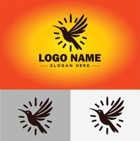 hummingbird logo vector art icon graphics for company brand business icon hummingbird logo template