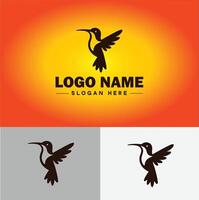 hummingbird logo vector art icon graphics for company brand business icon hummingbird logo template