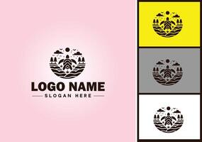 Turtle logo vector art icon graphics for company brand tortoise icon Turtle logo template