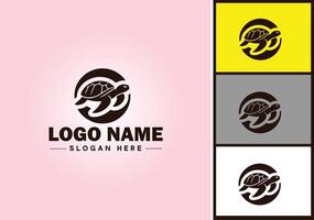 Turtle logo vector art icon graphics for company brand tortoise icon Turtle logo template