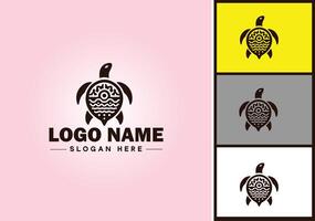 Turtle logo vector art icon graphics for company brand tortoise icon Turtle logo template